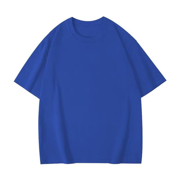 ZHOGXU Lightweight Solid Color Short Sleeve O Neck Men's T Shirts Breathable Soft Casual Top Outdoor Activities