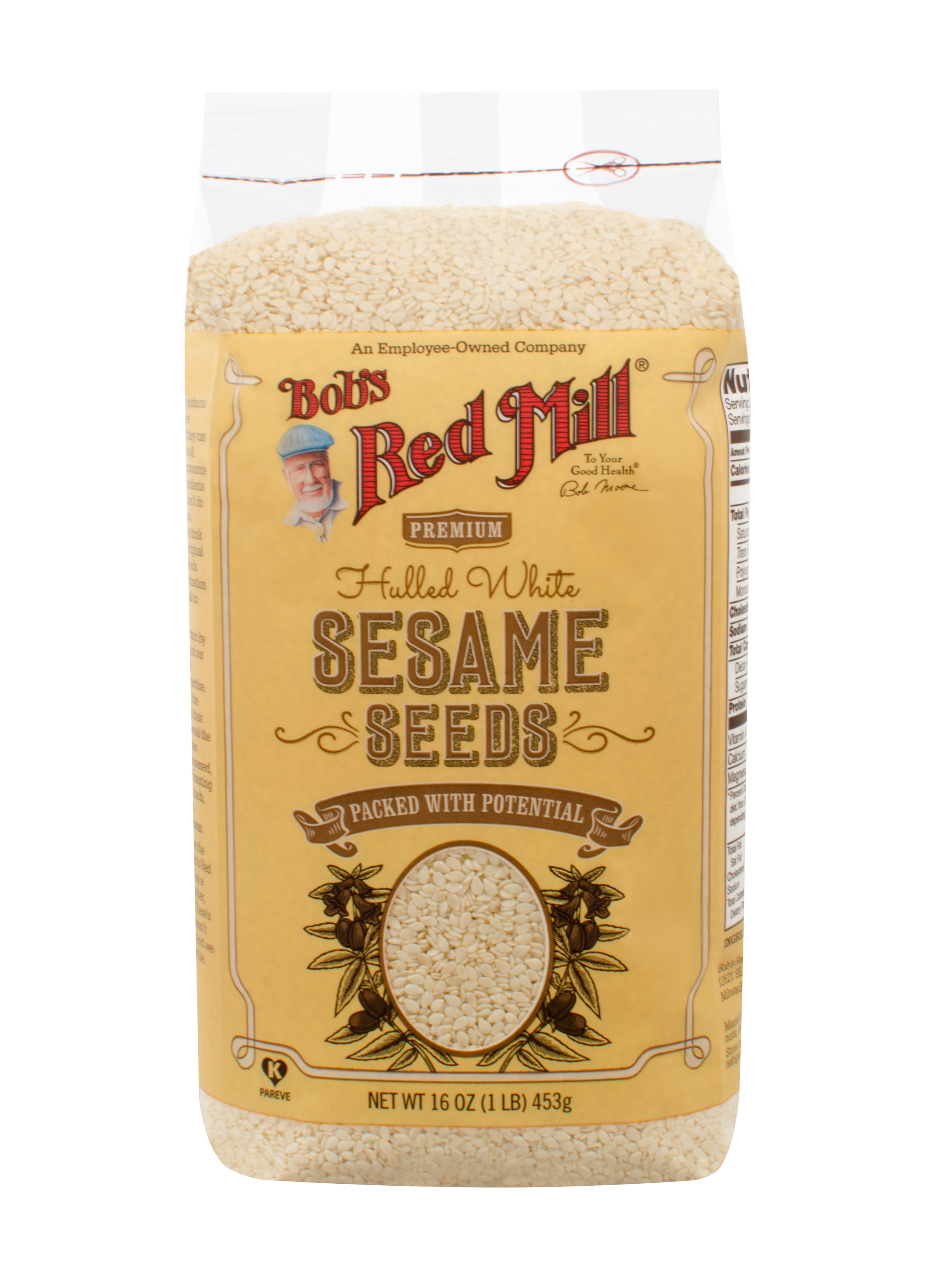 Bobs Red Mill White Hulled Sesame Seeds, 16 Oz