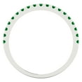 thumbnail image 5 of 0.57 ct Brilliant Round Cut Simulated Emerald 14k White Gold Stackable Band SZ 8.25, 5 of 6