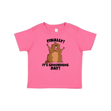 

Inktastic Finally it s Groundhog Day Boys or Girls Baby T-Shirt