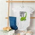 thumbnail image 6 of Funny Whats Up Cool Dinosaur Pun Romper Boys or Girls Infant Baby Brisco Brands NB, 6 of 7