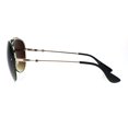 thumbnail image 3 of Womens Glitter Edge Trim Luxury Designer Rimless Pilots Sunglasses Gold Green Brown, 3 of 4