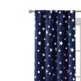 thumbnail image 3 of Hopscotch Jacob Star Foil Room Darkening Curtain Panel Pair 38"x63" - Navy/ Silver, 3 of 5