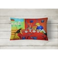 thumbnail image 2 of Carolines Treasures 7212PW1216 Airedale Terrier with lady in the kitchen Canvas Fabric Decorative Pillow, 12H x16W,, 2 of 3