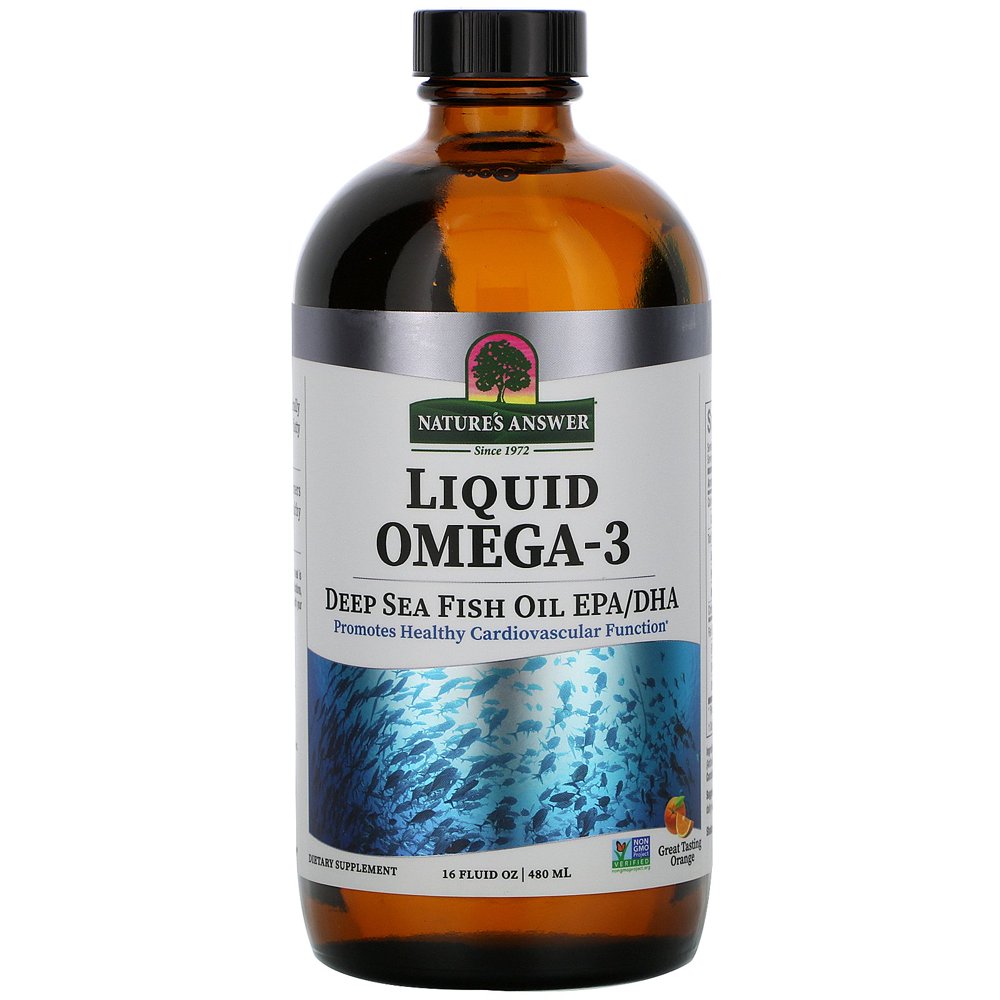 Nature's Answer Liquid Omega3, Deep Sea Fish Oil EPA/DHA, Orange