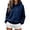 ZC Dark Blue, variant on HCYSFG Cheetah Print Tops For Women Leopard Print Hoodies Drop Shoulder Long Sleeve Loose Fit Ribbed Cuffs Everyday Pullover Sweatshirts
