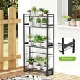 thumbnail image 3 of Plant Stand, 4 Tier Stackable Tiered Plant Stand, Scalable Heavy Duty Tall Plant Shelf for Indoor Outdoor, Garden, Display Shelves, Flower Pot Holder, Black, 3 of 8