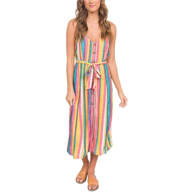 Hurley Womens Sara Blouson Midi Dress lolst L
