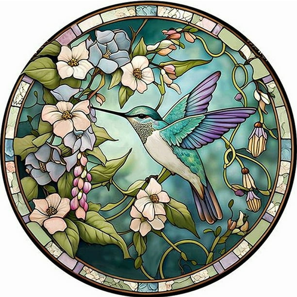 Hilo Algodón Ecológico Bordado Punto Cruz Pájaro Vitral Contado 18CT