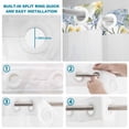 thumbnail image 4 of No Hook Shower Curtain, Vintage Spring Floral Shower Curtains for Bathroom with See Through Top Window, Farmhouse Flowers Watercolor Waterproof & Washable Bath Curtain Extra Long 72"x84", 4 of 9