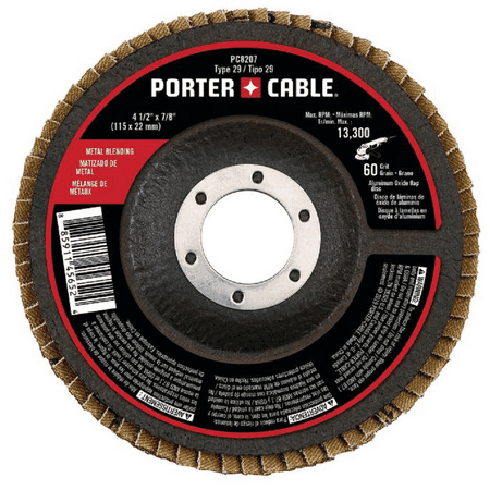 

PORTER-CABLE PC8207 60 Grit Flap Grinding Disc 4-1/2-inch