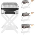thumbnail image 4 of Luggage Rack, Folding Suitcase Stand with Storage Shelf, Heavy-Duty Luggage Holder for Guest Room Bedroom Hotel, Holds up to 141 lb, White, 4 of 16