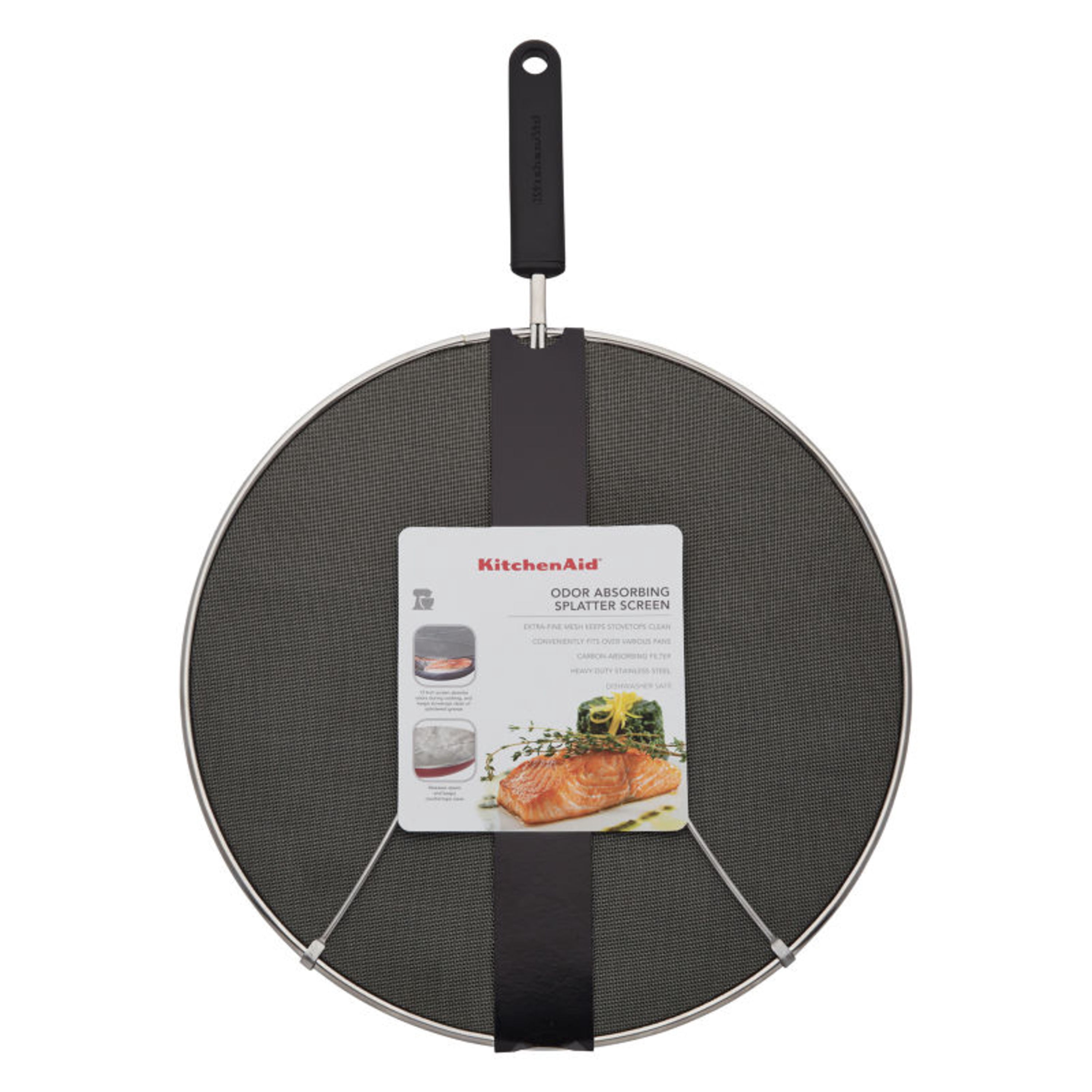 Kitchenaid Gourmet Odor Absorb Splatter Screen in Black