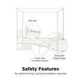 DHP Canopy Metal Bed, Full, Off White