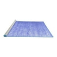 thumbnail image 2 of Ahgly Company Machine Washable Indoor Rectangle Solid Blue Modern Area Rugs, 5' x 7', 2 of 4