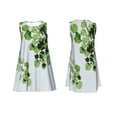 thumbnail image 7 of Yiaed Watercolor Green Leaves Print Women's Sleeveless Dress, Loose Fit Summer Dress, Casual Sleeveless Dress for Women, 7 of 7