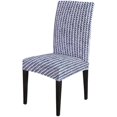 thumbnail image 6 of Folk Stripes Bleached Effect Dining Chair Cover Set of 4 Removable Decorative Seat Slipcovers for Kitchen Office, 6 of 6