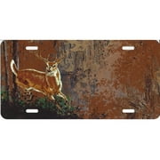 Jumping Buck In The Woods Offset Plate