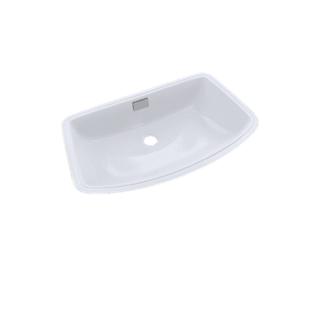 Toto Soiree Arched Front Rectangular Undermount Bathroom Sink Cotton White Lt967 01