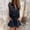Black, variant on Womens Dressy Sleeveless Rompers Casual Drawstring Waist V Neck Button Down Short Jumpsuits Overalls with Pockets