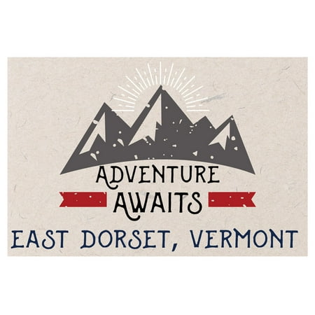 

East Dorset Vermont Souvenir 2x3 Inch Fridge Magnet Adventure Awaits Design