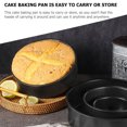 thumbnail image 4 of Amosfun 2-Piece Non-Stick Round Baking Pans Set, Black Stainless Steel Cake Molds for Home Baking and Cooking, 4 of 12