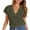 Army Green, variant on Womens Casual Solid Color Round Neck Short Sleeve Loose Tops Blouses