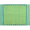 thumbnail image 1 of Ahgly Company Machine Washable Indoor Rectangle Abstract Turquoise Blue Contemporary Area Rugs, 3' x 5', 1 of 4