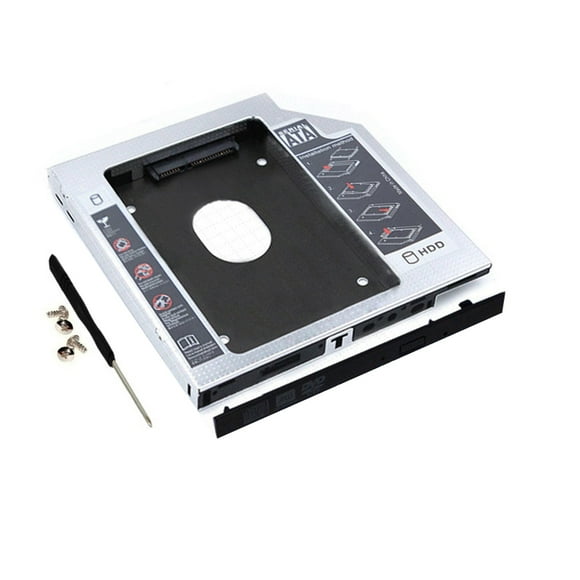 Graflsoa Boîtier Universel 2,5 Pouces SATA3 HDD/SSD pour Baie de Disque d'Ordinateur Portable 9,5 mm - Alliage d'Aluminium, Haute Vitesse 6 Gbps, Installation Facile, Dissipation de Chaleur Améliorée