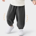 thumbnail image 5 of XQYLOS Toddler Boys Girls Autumn Winter Solid Color Elastic Waist Pants With Pockets Casual School Trousers Daily Wear Comfortable Pants Playtime Bottoms, 5 of 9
