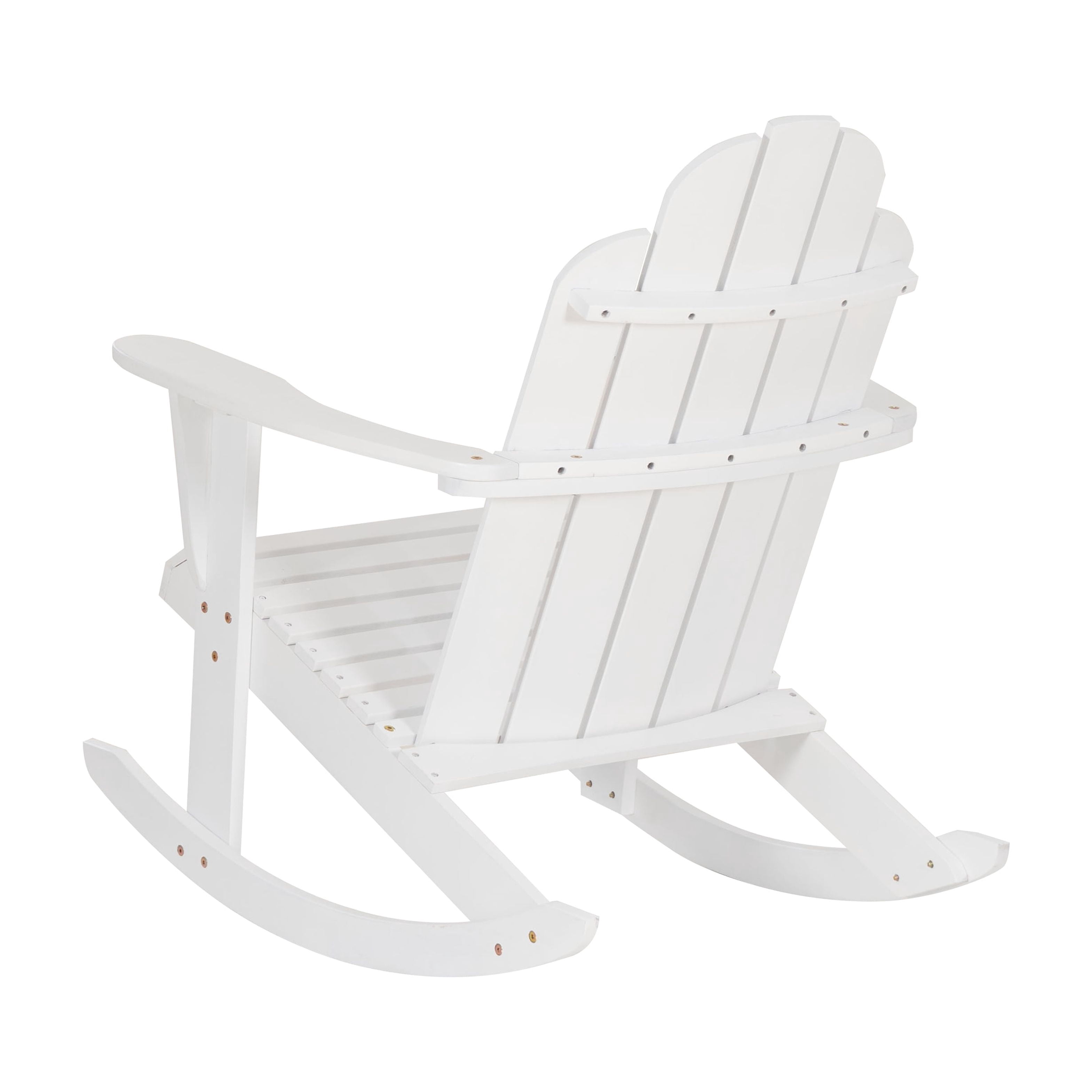 Linon Brookhaven Outdoor Adirondack Rocking Chair, White