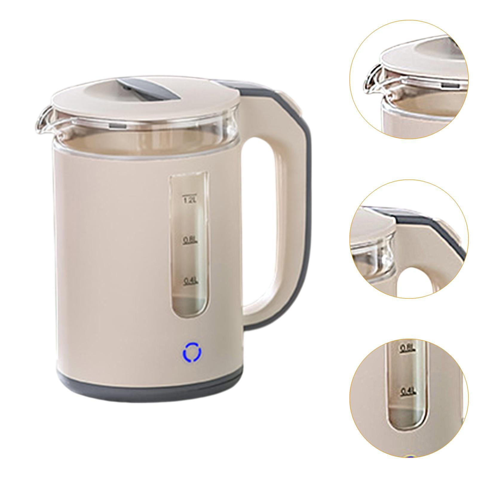 Fiocias High Borosilicate Glass Electric Kettle Hot Water Kettle for Hotel Daily Use Apricot color