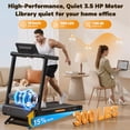 thumbnail image 5 of Folding Treadmill with Auto Incline, 3.5HP Walking Pad Treadmills for Home, 0.5-8.5MPH 12 HIIT Programs, App & Heart Rate, LED Display, Fitness Equip, 5 of 9