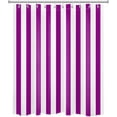 thumbnail image 2 of Purple and White Striped Fabric Shower Curtain for Bathroom with 10 Hooks, Vertical Stripe Shower Curtains for Bathroom, Modern Farmhouse Chic Style Bathroom Shower Curtains, 84x72 Inch, 2 of 6