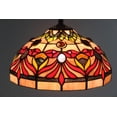 thumbnail image 6 of FSLiving Colorful Baroque Handmade Glass Shade Tiffany Style Antique Chandelier with 15ft Plug-in UL Dimmer Switch Cord with Iron Chain Decorative Pendant Light,Bulbs Not Included - 1 Pack, 6 of 8