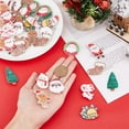 thumbnail image 4 of 40Pcs 10 Style Christmas Theme Brooch Pin Christmas Sock Santa Claus Acrylic Pin Christmas Tree Gingerbread Man Iron Badges Deer Red White Green Fashion Pins Sweater Shawl Clip Acrylic, 4 of 6