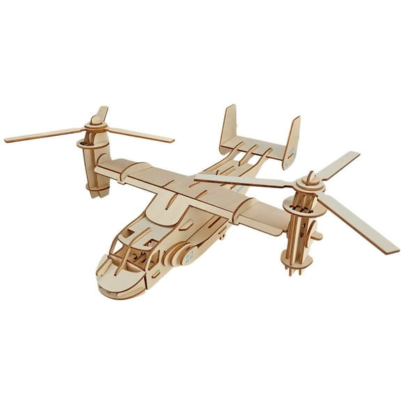 MasteelfCA Osprey Aircraft Shaped Puzzle Wooden DIY Assembly 3D Puzzle Toy Educational Jigsaw Toy for Kids