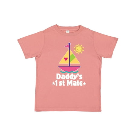 

Inktastic Daddys First Mate Girls Nautical Sailboat Girls Toddler T-Shirt