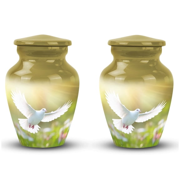 Nature-Inspired Dove Peace Urn - Keepsake Urns For Ashes Small - Ashes Urns Human Remains - Urn For Human Ashes Adult Men - Urns For Women Human Ashes - Adult Cremation Urns (Size -3Inch,2Pcs)