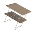thumbnail image 4 of Portable Folding Camping Table with Double Layer and Metal Top, Light Weight Outdoor Picnics Desk Folding Camp Table, 4 of 7