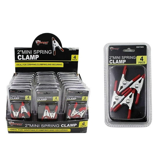 Diamond Visions Max Force 2221543 2 Inch Metal Mini Spring Clamp Tri-Pack 4 Piece Set 12 Clamps