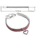 thumbnail image 2 of Dog Kingdom mascota lindo collar completo de diamantes de imitación perro brillante en forma de corazón collar de diamantes MFZFUKR CPB-US-YY821-3, 2 of 5