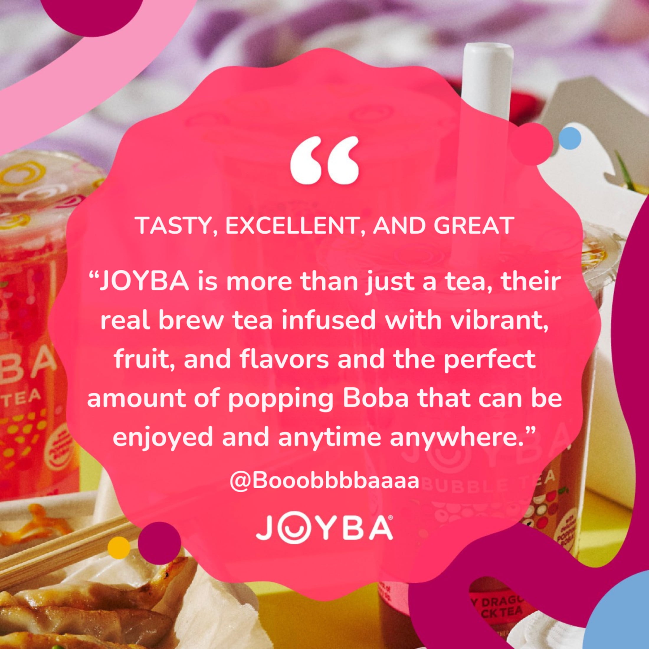 (4 pack) Joyba Strawberry Rose Herbal Bubble Tea with Popping Boba, Caffeine Free, 12 fl oz Cup (Pack of 4)
