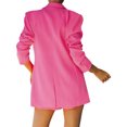 thumbnail image 3 of Women Casual Shacket Lapel Blazer Jacket Work Open Front Blazer Jacket Solid Color Business Suit with Pockets, 3 of 7