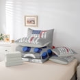 thumbnail image 6 of Homewish Cartoon Ice Hockey Bedding Comforter Set 7pcs, Eat Sleep Sports Queen Bedding Sets, Grey Stripes Abstract Reversible Queen Sheet Sets, Lightweight Room Decor, 6 of 8