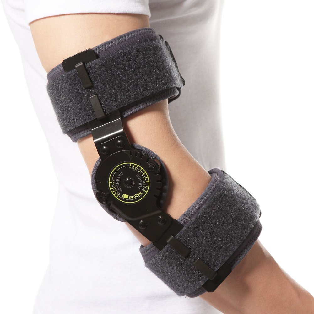 SENTEQ PostOp ROM Elbow Brace with Cloth Wrapped Foam Pads. Medical