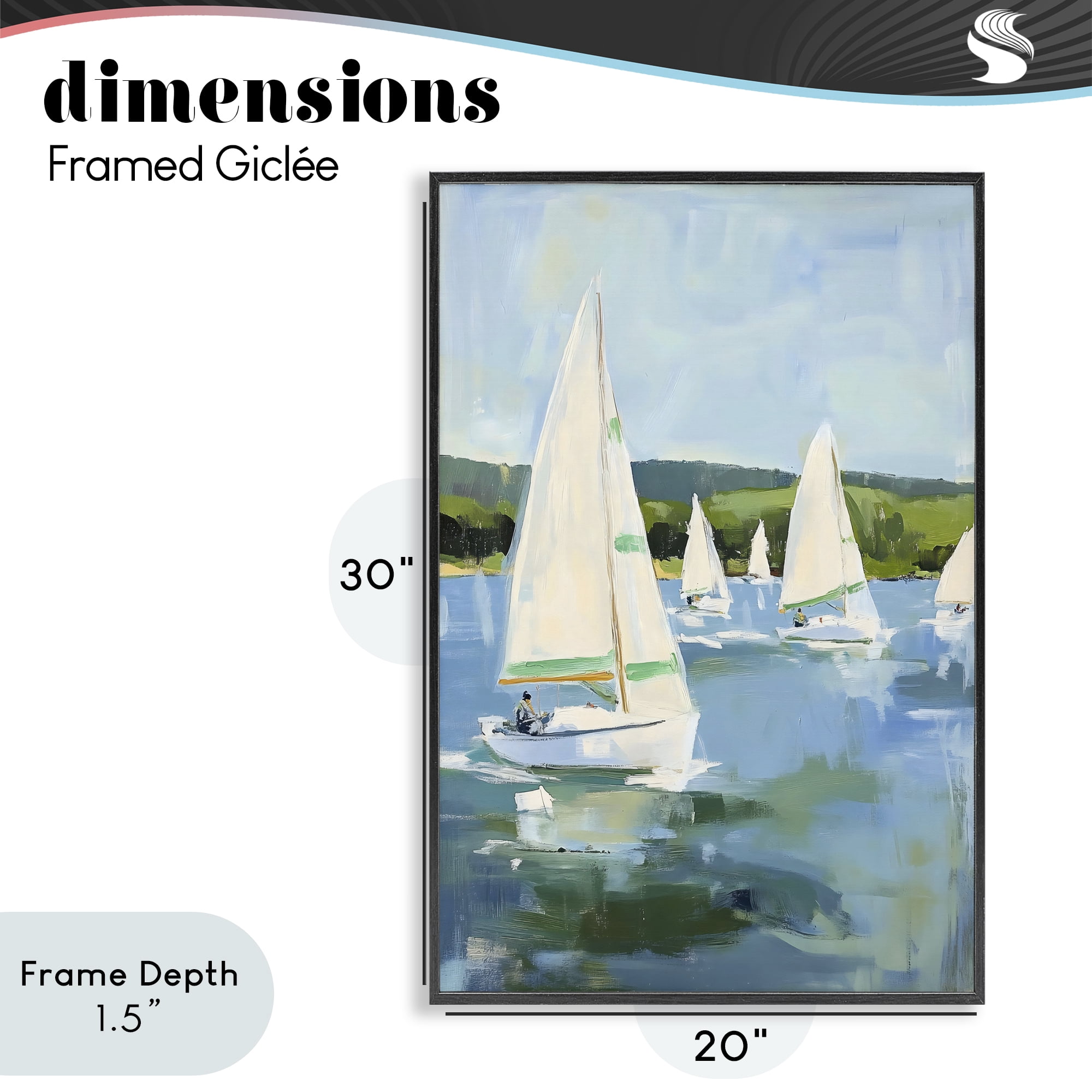 Stupell Industries Boat Race Regatta Black Framed Giclee Art, design by Petal Prints Design