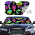 thumbnail image 2 of Kdxio Bright Mushrooms Print Windshield Sun Shade,UV Rays and Sun Heat Protection,Sunshade for Car Windshield,Car Shade Front Windshield -, 2 of 6