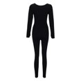 thumbnail image 6 of DHFJKG Women's Seamless Workout Jumpsuit Long Sleeve With Tunmb Hole Square Neck Tight Tummy Control Yoga Sportswear Trendy Onesie, 6 of 8