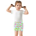 thumbnail image 5 of joogoo Pink Green Palm Tree Girls Lined Shorts Bike Dance Bottoms 6T, 5 of 7